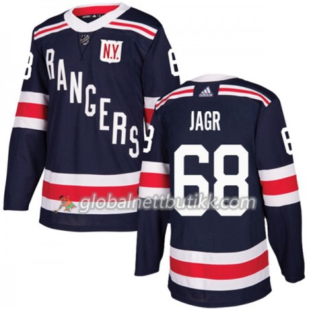 New York Rangers Hockeydrakt Jaromir Jagr 68 2017-2018 2018 Winter Classic Blå Adidas Authentic - Herre